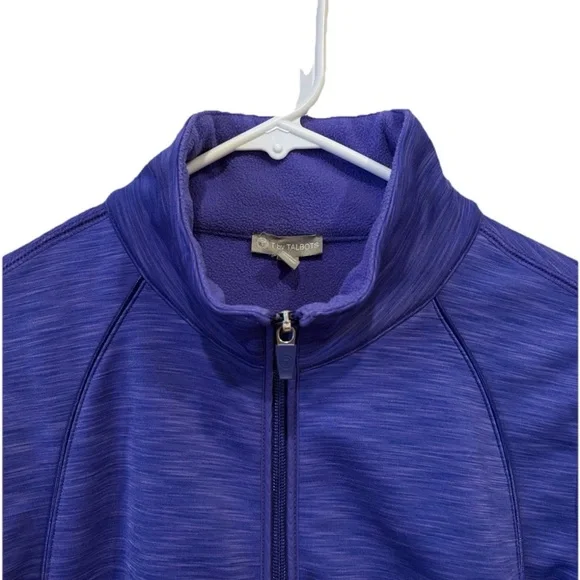 Women's T by Talbots‎ Fleece Full Zip Athletic Jacket Purple Size Small - Picture 3 of 7